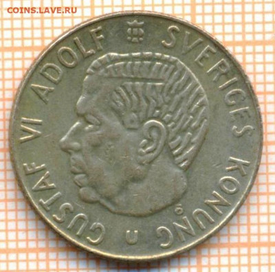 Швеция 1 крона 1966 г. Ag400, до 22.01.2021 г. 22.00 по Моск - Швеция 1 крона 1966 2598а