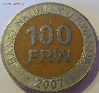 100 франков 2007 Руанда №1а 22.01.2021 22:00 МСК - CIMG6564.JPG