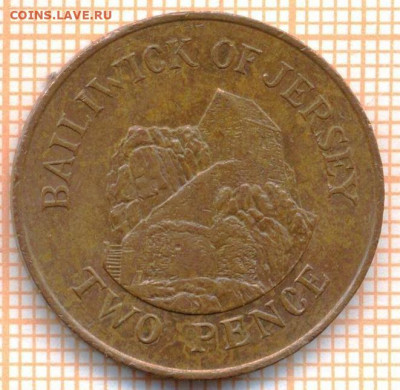 Джерси 2 пенса 1987 г., до 22.01.2021 г. 22.00 по Москве - Джерси 2 пенса 1987 2602а