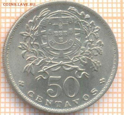 Португалия 50 сентаво 1965 г., до 22.01.2021 г. 22.00 по Мо - Португалия 50 сентаво 1965 2603а