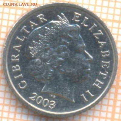 Гибралтар 5 пенсов 2003 г., до 22.01.2021 г. 22.00 по Москве - Гибралтар 5 пенсов 2003 2607