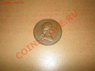 Медаль - избрание Вашингтона 1-м президентом США. 1789 г. - сша.3