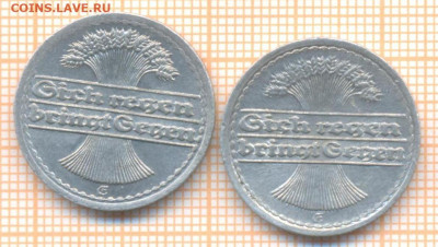 Германия 50 пф 1921,1922 г., до 23.01.2021 г. 22.00 по Моск - Германия 50 пф 1921 1922 2611а