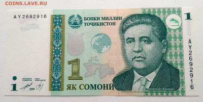 ТАДЖИКИСТАН,1сомони 1999г до 21.01.2021г - IMG_20210117_125222_HDR