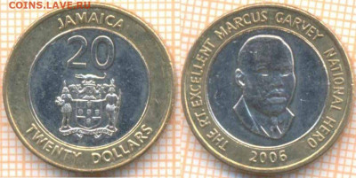 Ямайка 20 долларов 2006 г., до 24.01.2021 г. 22.00 по Москве - Ямайка 20 долларов 2006 993