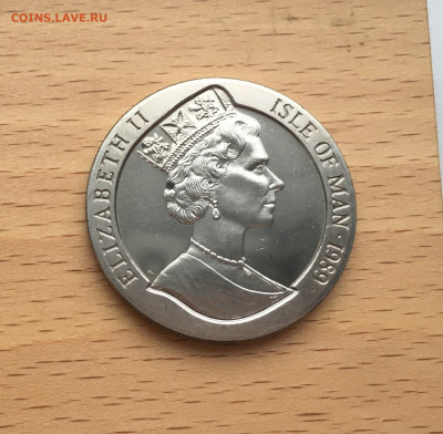 Крона Шайба Остров Мэн 1 крона 1989 Инаугурация Вашингтона - IMG_0224.JPG