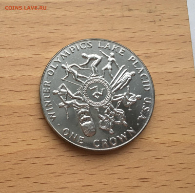 Шайба Остров Мэн 1 крона 1980 Олимпийские Игры Лейк-Плэсид - IMG_0377.JPG