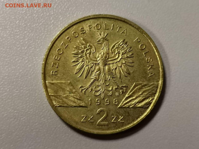 Польша 2 злотых 1998г -Камышовая жаба, до 26.01 - Я Польша Жаба-2