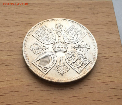 Крона Шайба Великобритания 5 шиллингов 1953 Коронация - IMG_0336.JPG