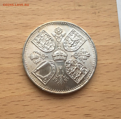 Крона Шайба Великобритания 5 шиллингов 1953 Коронация - IMG_0335.JPG