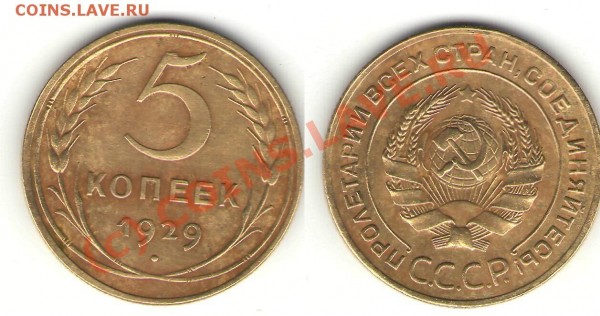 5 коп 1929 года до 31.05 - 5 ко 1929
