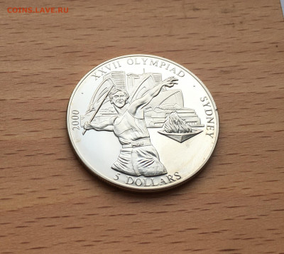 Либерия 5$ долларов 2000 Олимпийские Игры Сидней 30мм - IMG_9896.JPG
