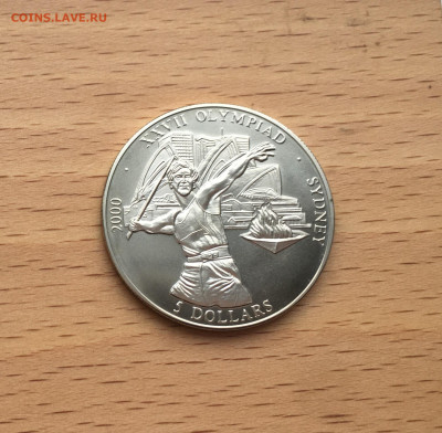 Либерия 5$ долларов 2000 Олимпийские Игры Сидней 30мм - IMG_9894.JPG