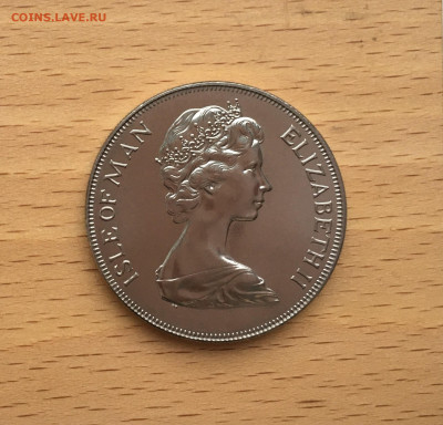 Крона Шайба Остров Мэн 25 пенсов 1975 Кошка кот Мэнкс фауна - IMG_0502.JPG