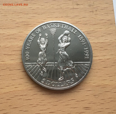 Крона Шайба Ниуэ 5$ долларов 1991 100 лет баскетболу - IMG_0437.JPG