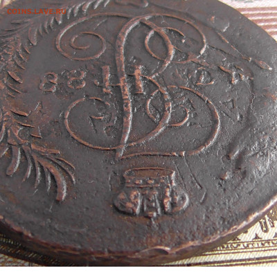 5 копеек 1788ММ перечекан с 10 копеек 1762 - Без имени-3