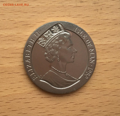 Крона Шайба Остров Мэн 1 крона 1989 Инаугурация Вашингтона - IMG_0588.JPG
