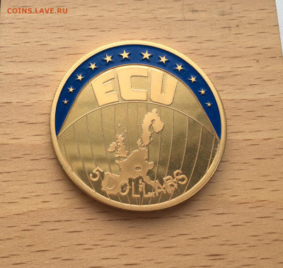 Крона Шайба Либерия 5$ долларов 2001 Экю Proof Пруф - IMG_9799.JPG