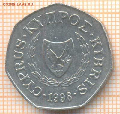 Кипр 50 центов 1998 г., до 26.01.2021 г. 22.00 по Москве - Кипр 50 центов 1998 2614