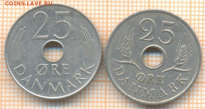 Дания 25 эре 1967,1976 г., до 26.01.2021 г. 22.00 по Москве - Дания 25 эре 1967,1976 2615а