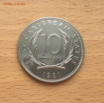 Крона Шайба Восточные Карибы 10$ долларов 1981 ФАО - IMG_0805.JPG