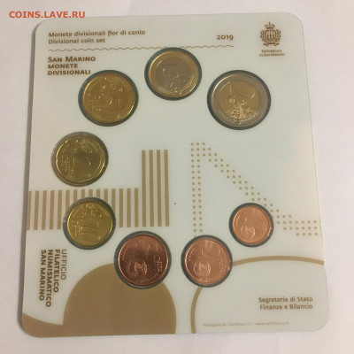 Сан_Марино 2019г Годовой набор Евро 3,88 Евро 8 монет - image-01-10-20-07-23