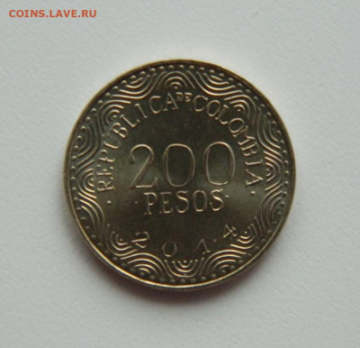 Колумбия 200 песо 2014 г. (Фауна) до 28.01.21 - DSCN5545.JPG