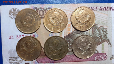5 копеек 1930-1946 г. (6 шт.) до 29.01.21 в 22:00 мск - 5 коп