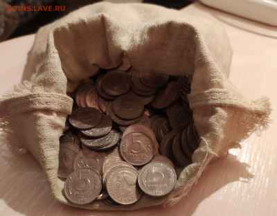 5 РУБЛЕЙ 1991 ММД МЕШКОВЫЕ UNC 5 штук - 1.JPG