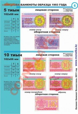 первый выпуск «Каталога банкнот Казахстана» 2011 года - картинка 3