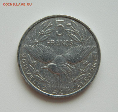 Французская Новая Каледония 5 франков 1994 г.(Фауна)до 28.01 - DSCN5711.JPG