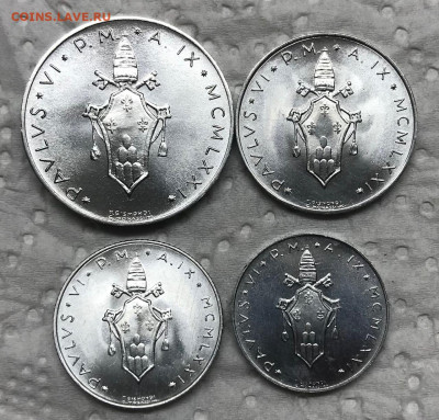 1,2,5,10 лир Ватикана 1971 UNC до 21.30 МСК 30.01.21 - IMG_4221