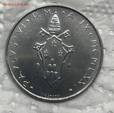 100 лир Ватикана 1971 UNC до 21.30 МСК 30.01.21 - IMG_4216