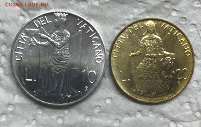 10, 20 и 50 лир Ватикана 1980 UNC до 21.30 МСК 30.01.21 - IMG_4236