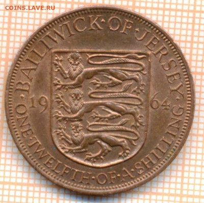 12 шиллинга 1964 г., до 1.02.2021 г. 22.00 по Москв - Джерси 1 двен шиллинга 1964 2631