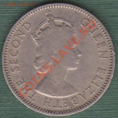 Британская Восточная Африка, Пол Шиллинга 1954 "Лев" (04.10) - 50 cent EA 001