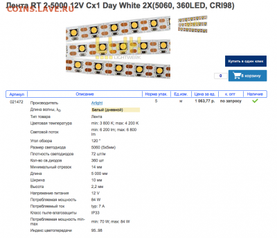 Освещение при фотографировании монет. - 98-4200к-6800л-12в-10мм
