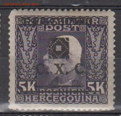 королевство Югославия 1919 1м *5к надпечатка до 31 01 - 54