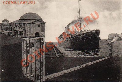 Монеты с Корабликами - Гамбург. Старый тоннель под Эльбой.