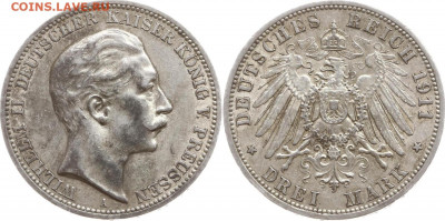 3 марки 1911 года MS 63 Пруссия - 5425_20201128-0007k.1de86cd66beffaed69e537de8947f982