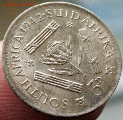 Британская Южная Африка 3 пенса 1942 Георг VI Отл.! до 3.02 - SAfrica_3d_1942-2