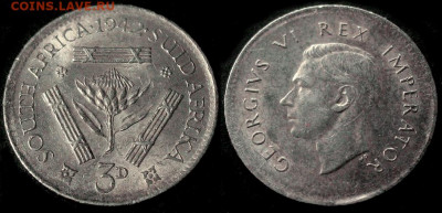 Британская Южная Африка 3 пенса 1942 Георг VI Отл.! до 3.02 - SAfrica_3d_1942