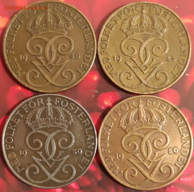 Швеция 5 эре, 2 эре, 1эре . 1909-1950 фикс. - IMG_20210131_161731