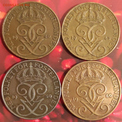 Швеция 5 эре, 2 эре, 1эре . 1909-1950 фикс. - IMG_20210131_161801