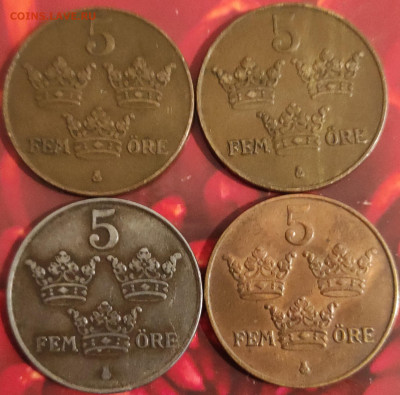 Швеция 5 эре, 2 эре, 1эре . 1909-1950 фикс. - IMG_20210131_161834