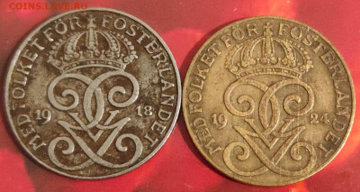 Швеция 5 эре, 2 эре, 1эре . 1909-1950 фикс. - IMG_20210131_162802