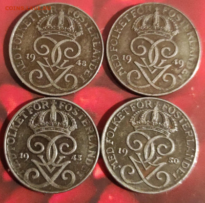 Швеция 5 эре, 2 эре, 1эре . 1909-1950 фикс. - IMG_20210131_163643_1