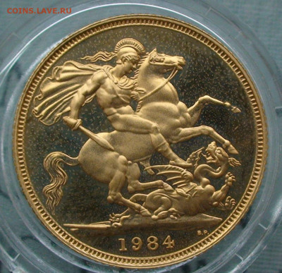 Англия. Золотой соверен 1984 год. - 215137063 (4)