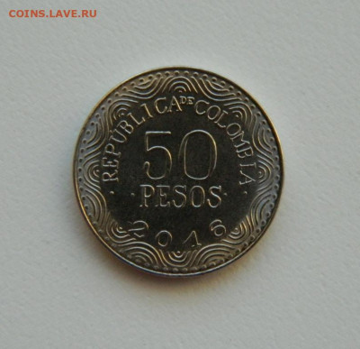 Колумбия 50 песо 2016 г. (Фауна) без обращения до 04.02.21 - DSCN6108.JPG