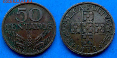 Португалия - 50 сентаво 1972 года до 7.02 - Португалия 50 сентаво, 1972